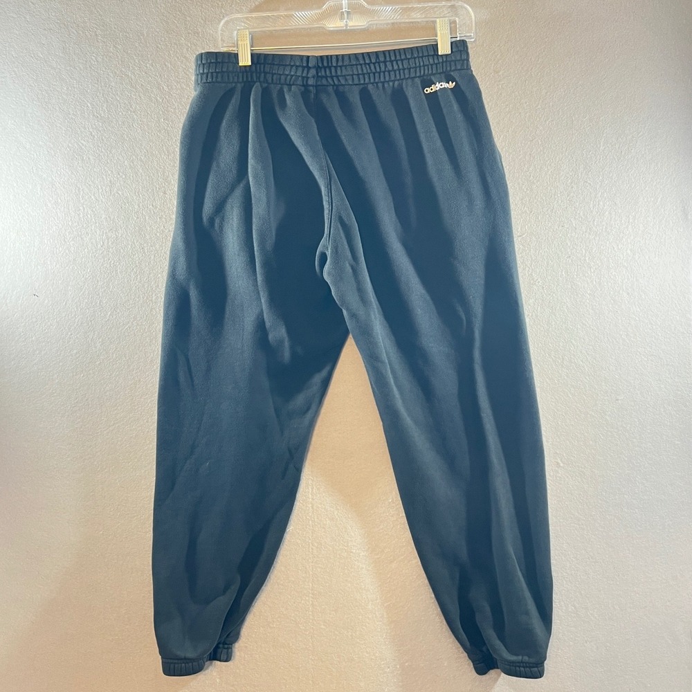 674 | Adidas Originals Multi-Color Trefoil Circle Fleece Joggers Black Mens M - Picture 2 of 8